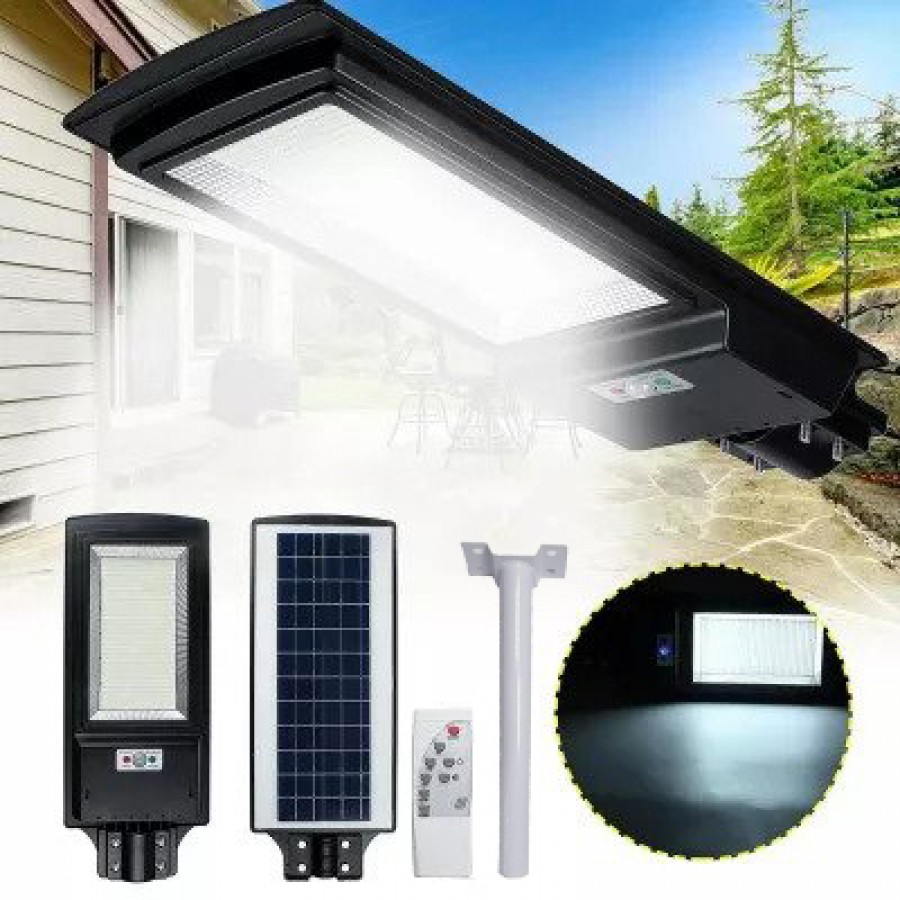 Lampa LED Stradala, Panou Solar incorporat, Putere 600W, Senzor de miscare, cod 0160 - Iluminat - reducerim.ro