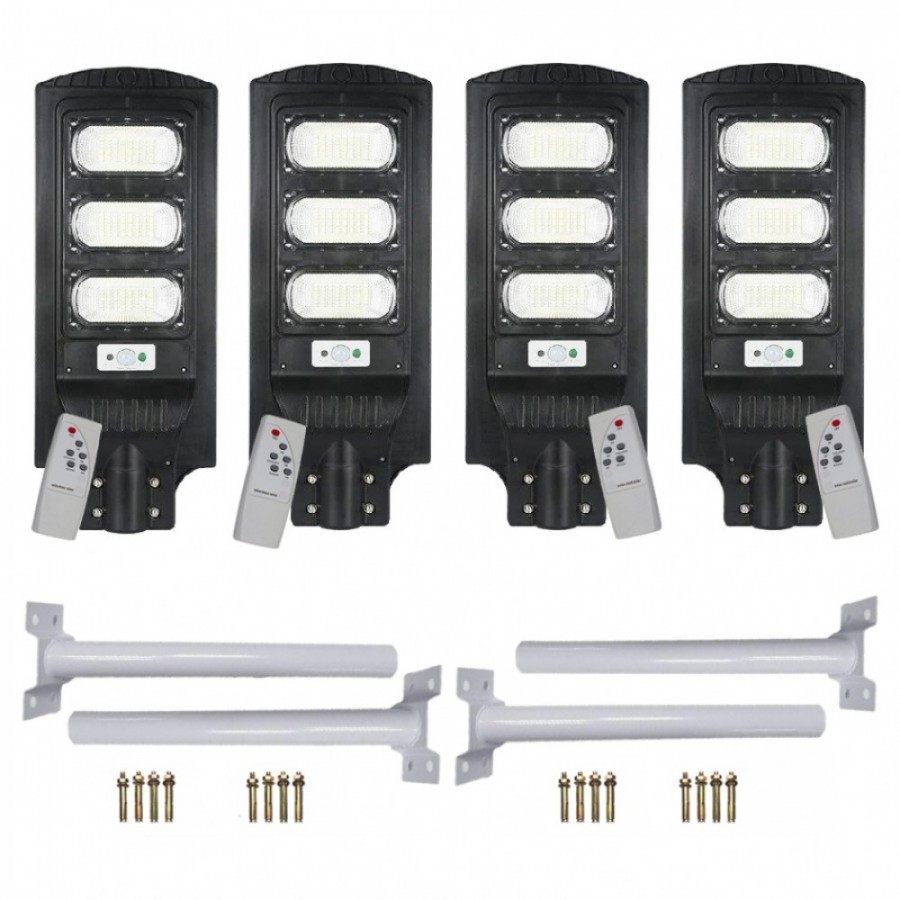 Set x4 Lampa Stradala Proiector LED cu Incarcare Solara, 3 cadrane, 120W, Panou Solar Incorporat - Panouri solare -reducerim.ro Set x4 Lampa Stradala Proiector LED cu Incarcare Solara, 3 cadrane, 120W, Panou Solar Incorporat - Panouri solare - reducerim.ro
