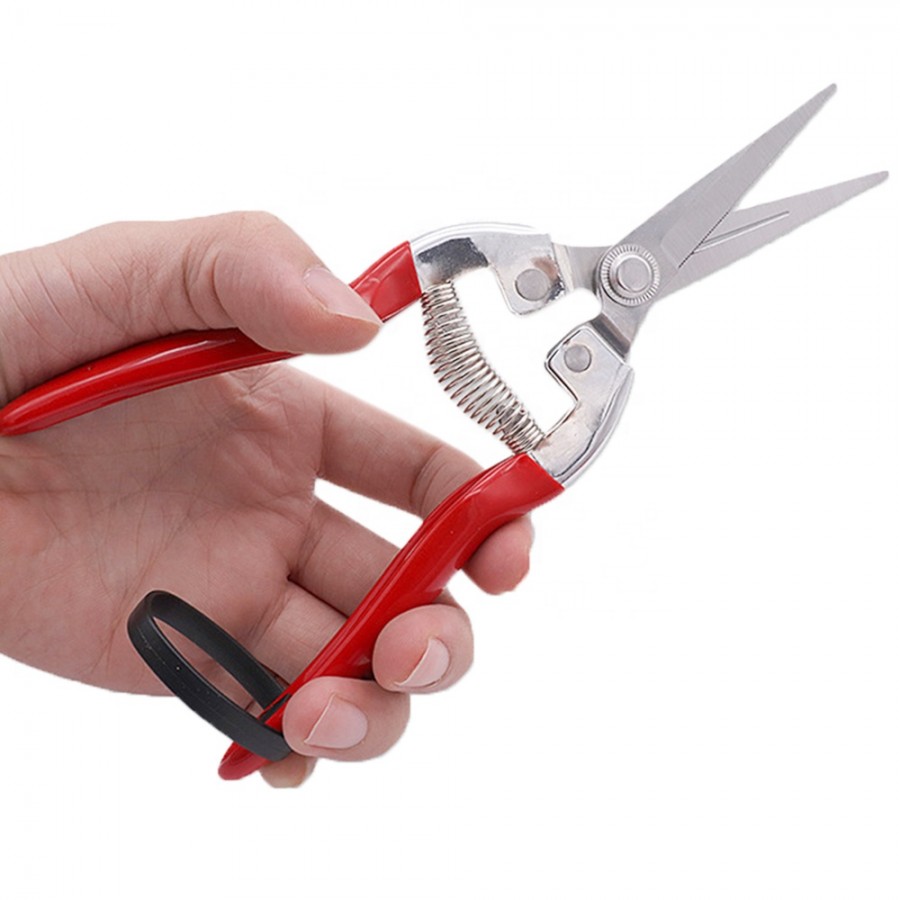 Foarfeca pentru gradina, maner ergonomic, Rosu, cod 0007x - PRODUSE NOI - reducerim.ro
