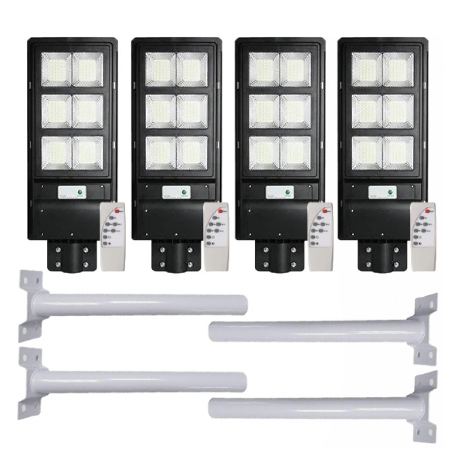 Set 4 x Lampa Solara LED 300w, cu Incarcare Solara Panou Fotovoltaic + Telecomanda si suport, cod 01207 - Iluminat -reducerim.ro Set 4 x Lampa Solara LED 300w, cu Incarcare Solara Panou Fotovoltaic + Telecomanda si suport, cod 01207 - Iluminat - reducerim.ro