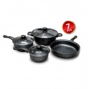 Set Vase Gatit 7 Piese, Non Stick, Capace Sticla Si Manere Bachelita, Cod 055-Mhm - Bucatarie - reducerim.ro