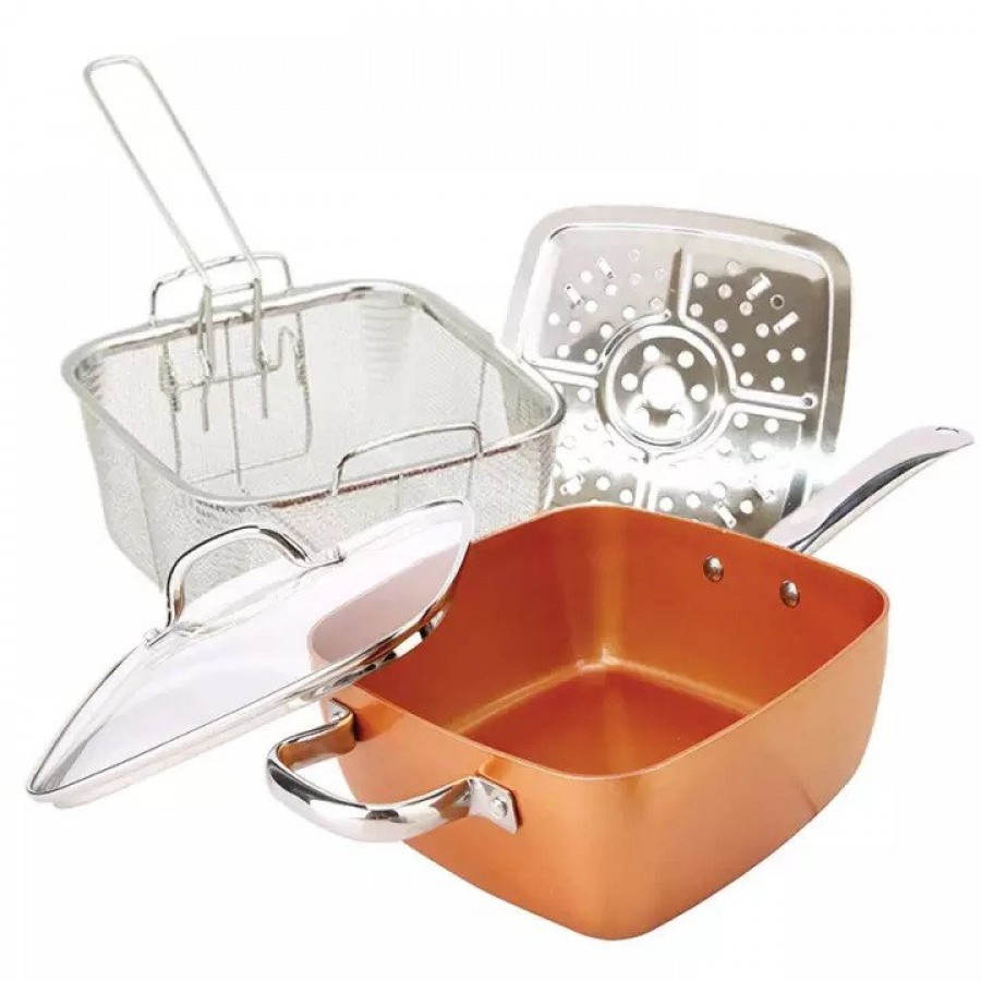 Tigaia Multifunctionala Patrata Migas, suprafata antialunecare, 24.5 cm x 24.5 cm, 3 accesorii - Bucatarie -reducerim.ro Tigaia Multifunctionala Patrata Migas, suprafata antialunecare, 24.5 cm x 24.5 cm, 3 accesorii - Bucatarie - reducerim.ro