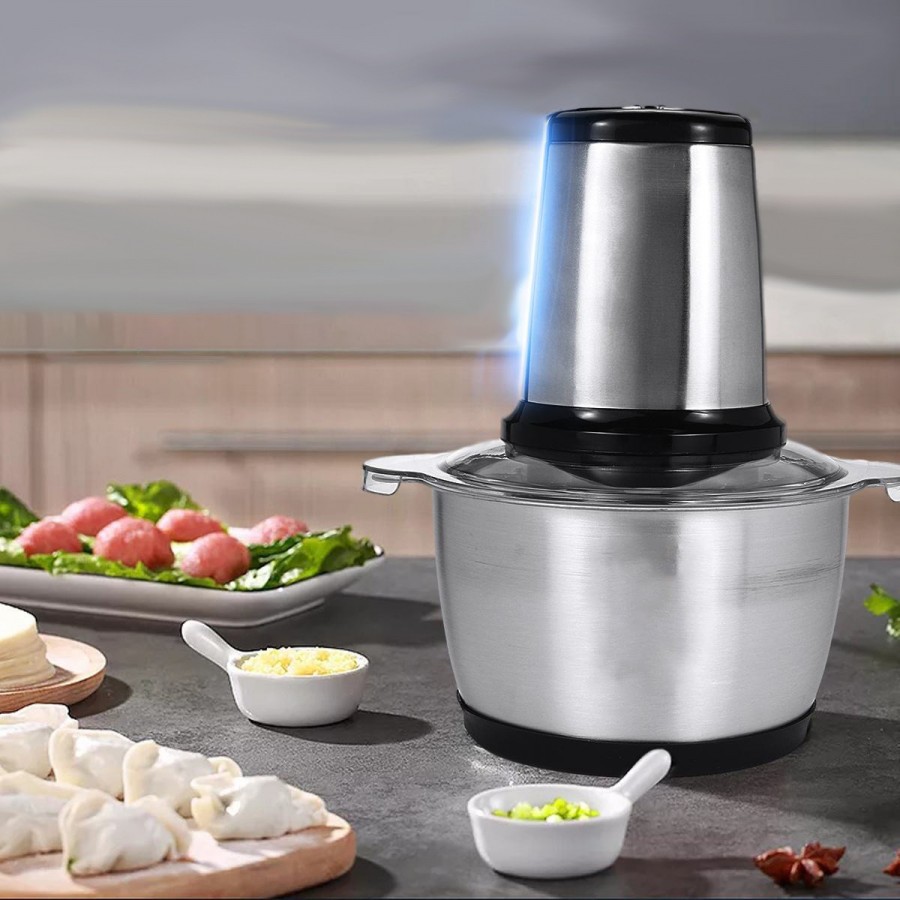 Tocator electric universal, maruntitor cu 4 lame, vas inox - Tocatoare si blendere - reducerim.ro
