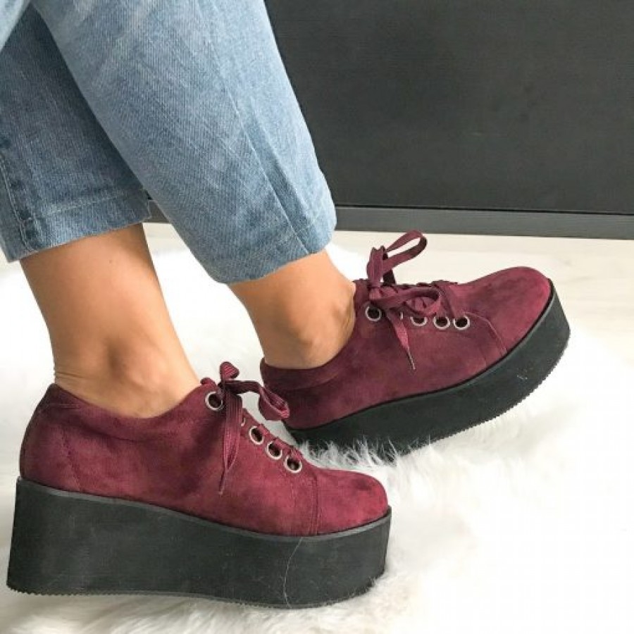 Pantofi casual talpa inalta BL0008 MARON R1/10/3 - Pantofi casual -reducerim.ro Pantofi casual talpa inalta BL0008 MARON R1/10/3 - Pantofi casual - reducerim.ro