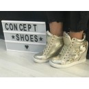 Sneakers sport inalti 1G-17088 GOLD R1/1/4 - Ghete Sport - reducerim.ro