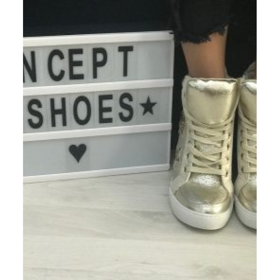 Sneakers sport inalti 1G-17088 GOLD R1/1/4 - Ghete Sport - reducerim.ro